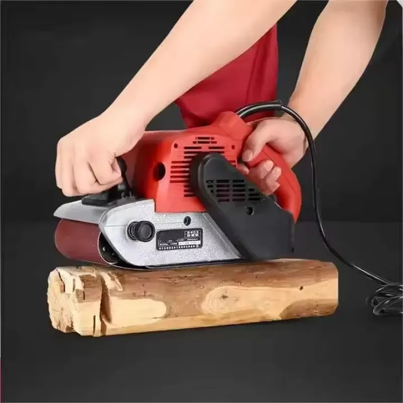 Portable Electric 3/4 Inch Wood Planer Mini Belt Sander for Woodworking Professional Metal Polishing Machine Motor Core