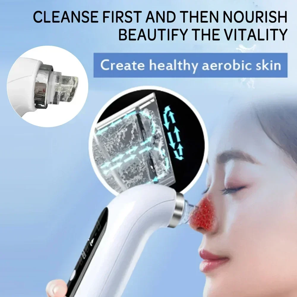 HOT TK Electric Small Bubble Blackhead Remover USB Water Cycle Pore Acne Pimple Removal Vacuum Suction Facial Nose Cleaner Tool