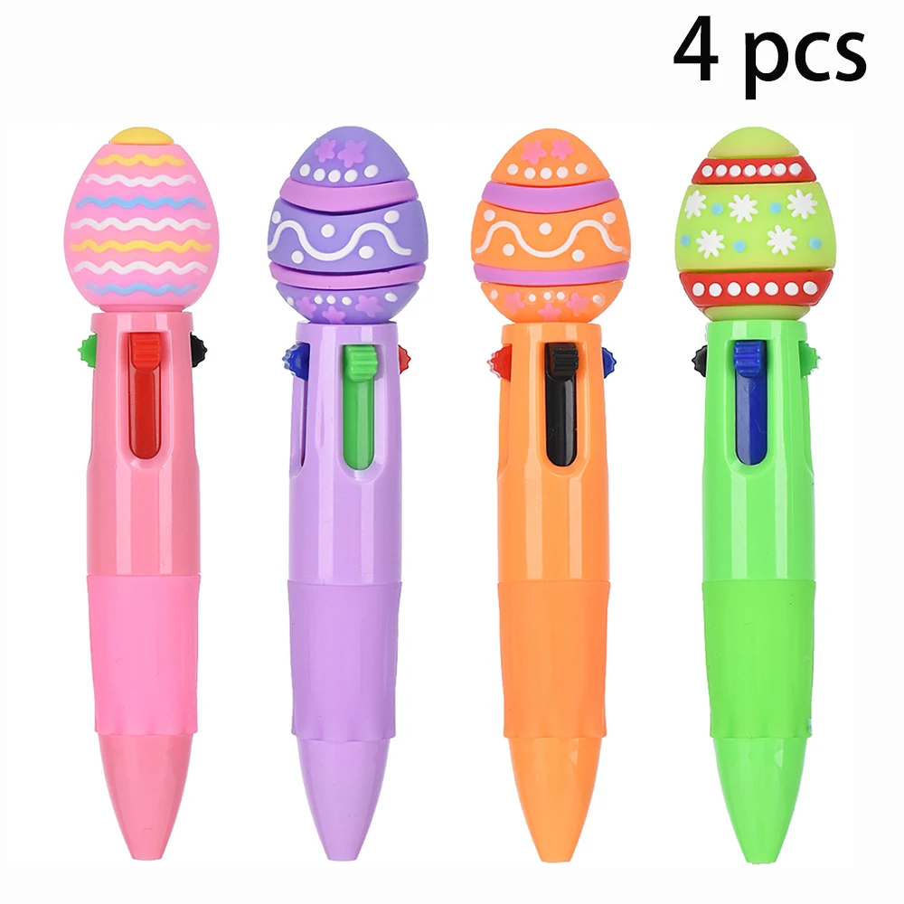 

Easter Cute Press Four-Color Accounting Pen Mini Press Solid Color Four-Color Pen Creative High-Value Student Stationery
