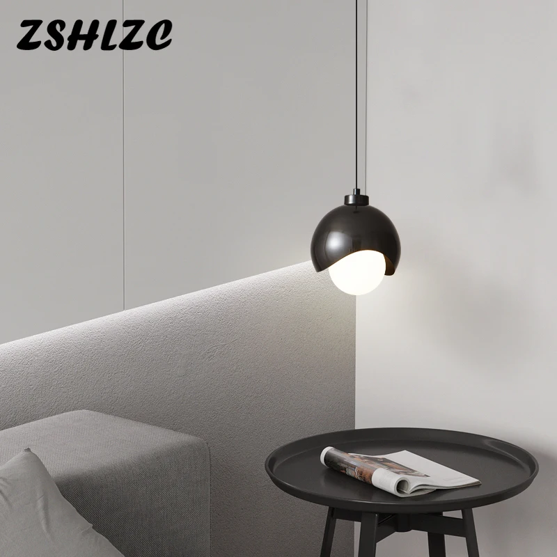 New Minimalist LED Crystal Pendant Light All Copper Bedroom Bedside Chandelier For Living Dining Room Kitchen Bar Decor Lighting