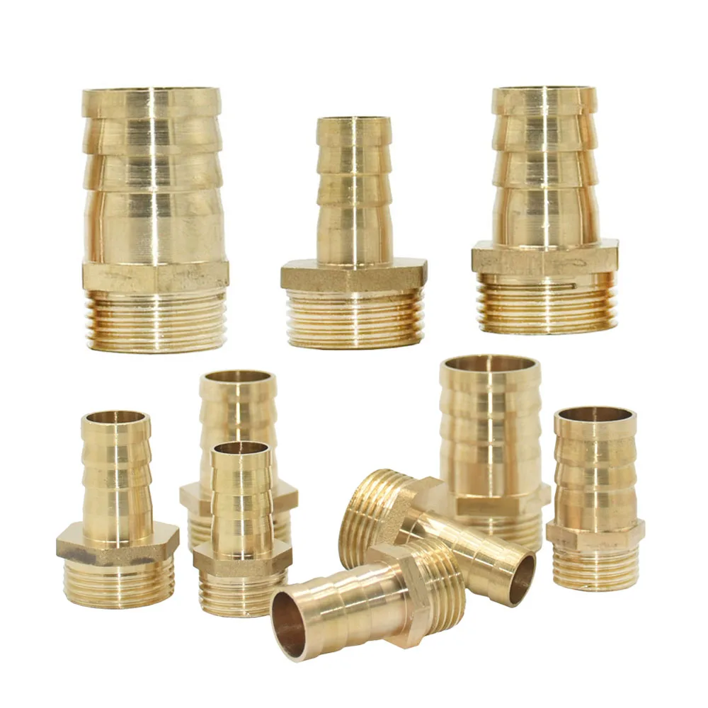 Brass Pipe Fitting 14mm 16mm 19mm 25mm 32mm Hose Barb to 1/2