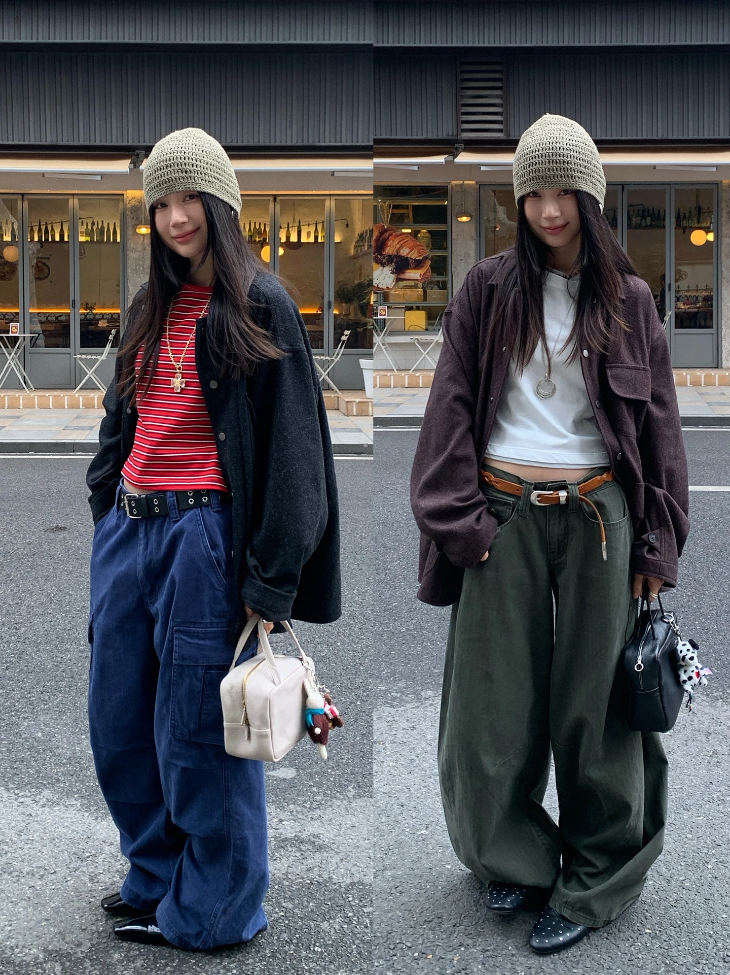 

Винтажное шерстяное пальто 7AM0PM в рабочем стиле, свободного кроя, кофейного цвета, повседневная верхняя одежда для женщин, с длинными рукавами, на пуговицах