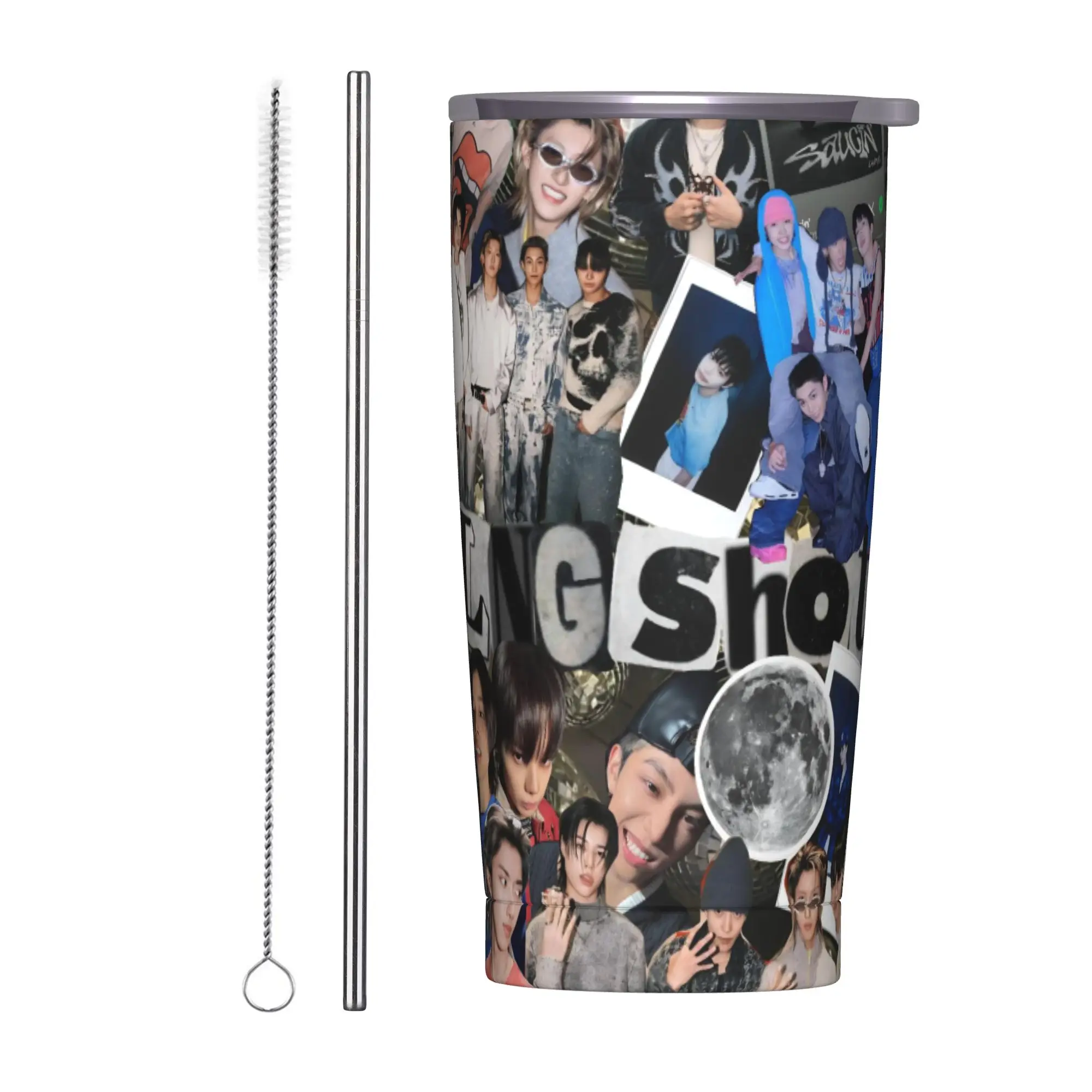 Kpop Group Lngshot  Tumbler Vacuum Insulated  Coffee Cups Vacuum Flask Outdoor Mugs Hot Cold Drink 20oz