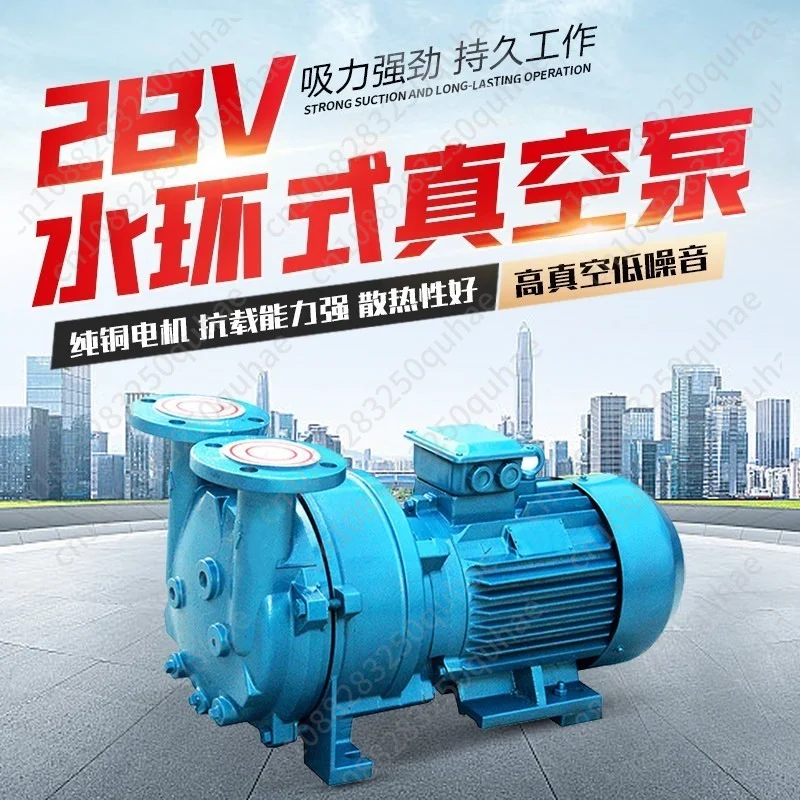 2BV Series Water Ring Vacuum Pump, Corrosion Resistant Water Circulation Negative Pressure Pump with Steam-Water Separation