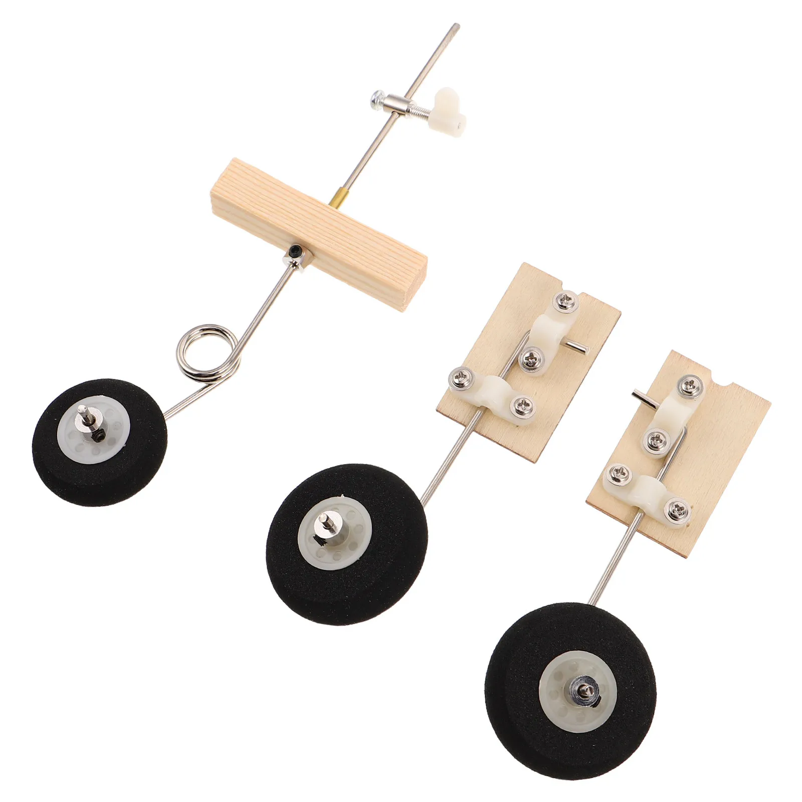 

2Sets Rc Airplane Landing Wheels Gear Replacement for Fixed-Wing Models Precision Heavy-Duty Shock Absorbing Undercarriage Gear