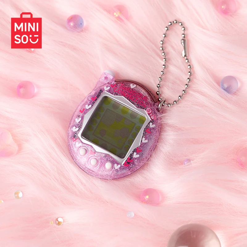 سلسلة اتصال MINISO الأصلية لوحدة التحكم الإلكترونية للحيوانات الأليفة لعبة Kawaii لطيف وحدة التحكم الافتراضية الحيوانات الأليفة تاما جوتشي لعبة هدية عيد ميلاد