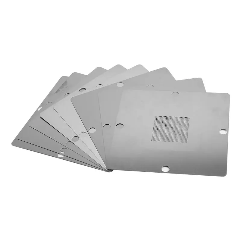 

Набор трафаретов SYW-8Pcs Direct Heat 90x90 мм для BGA-перепайки процессоров XBOX360 (CSP GPU-B, CPU-A01) для игровых консолей