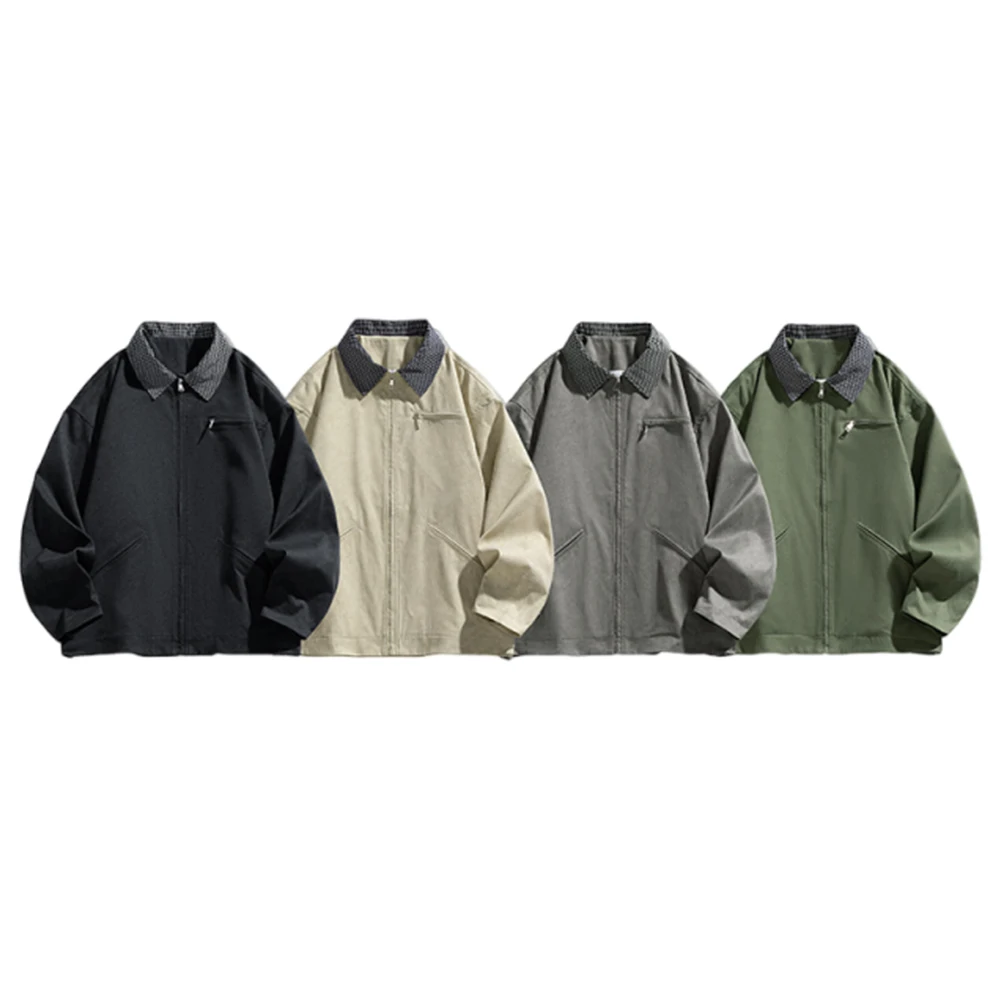 

Новая осенняя модная мужская куртка с цветными блоками и лоскутным рисунком 2025 года, ретро и модный бренд, универсальное повседневное пальто.