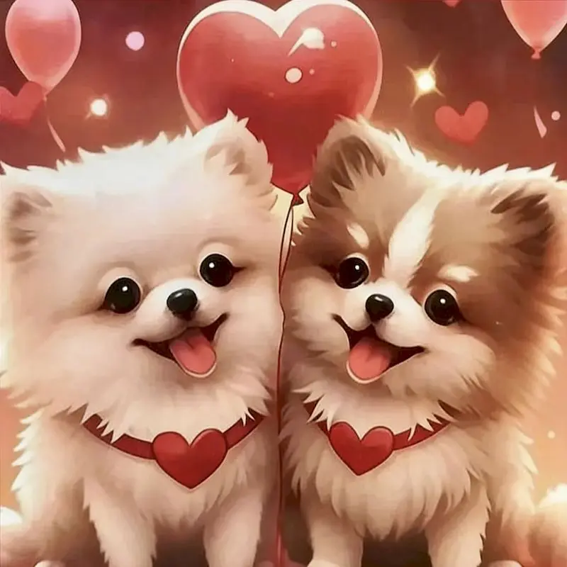 

GATYZTORY Puppy Diamond Painting Kit Original Gifts Diamond Art Embroidery Animal Full Round/Square Modern Home Wall Art Decor D