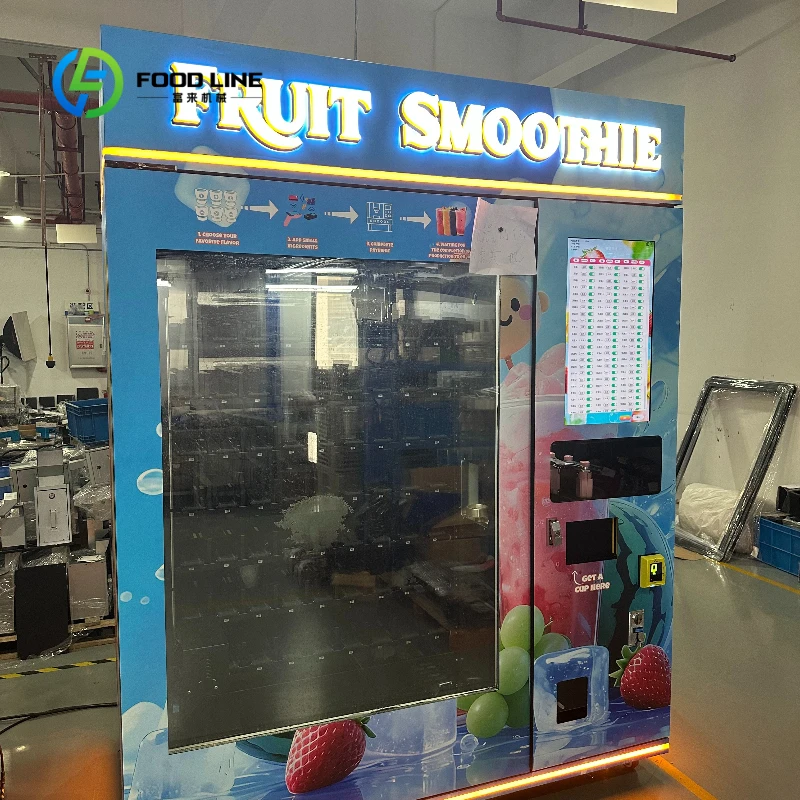 Customized Automatique De Smoothies Frozen Fruit Vending Machine Commercial Self Service Smoothie Blend Vending Machine