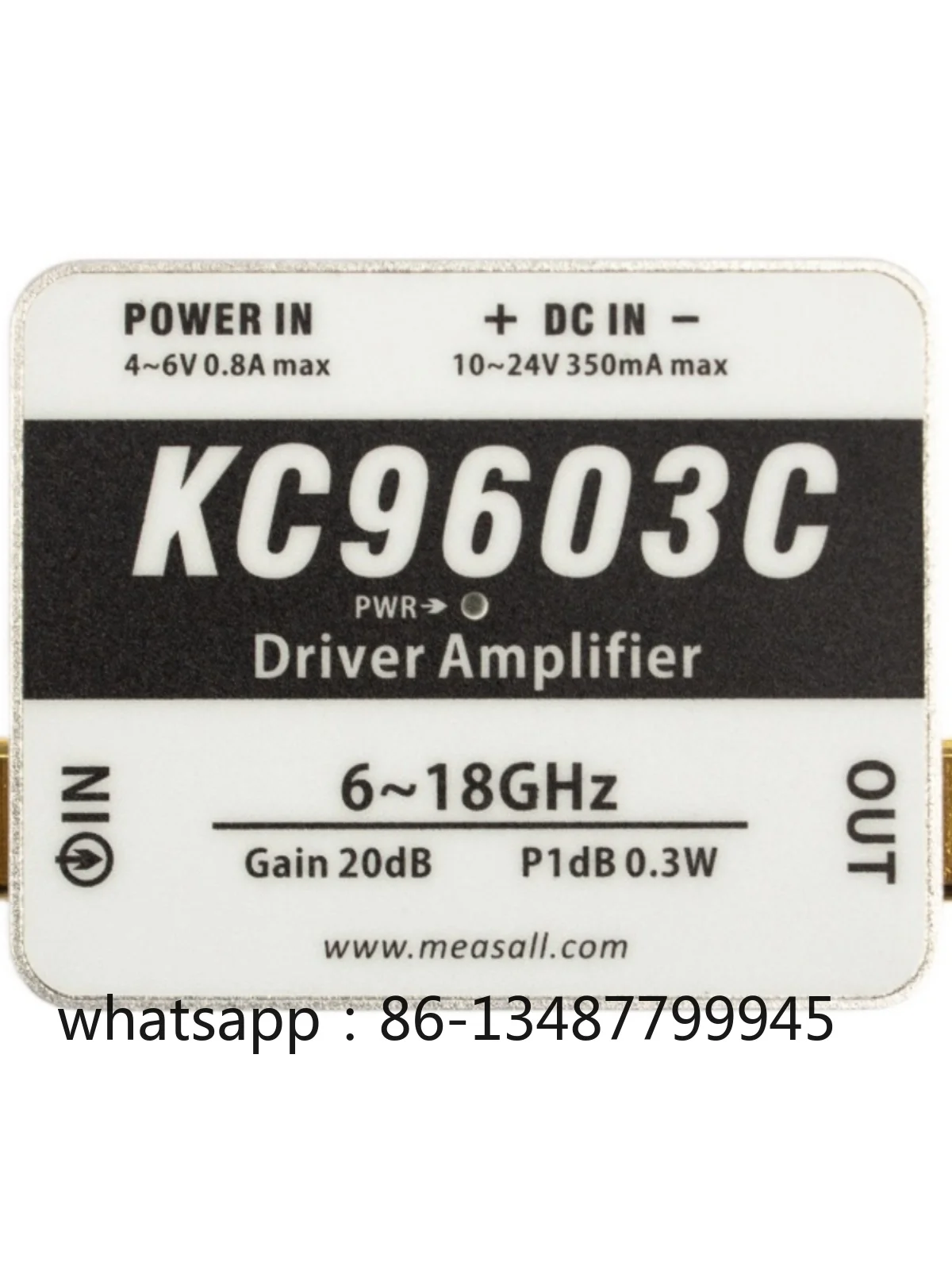 Power Kc9603c 6ghz-18ghz 0.3w In The Gain Module Of The Experimental Driver Amplifier