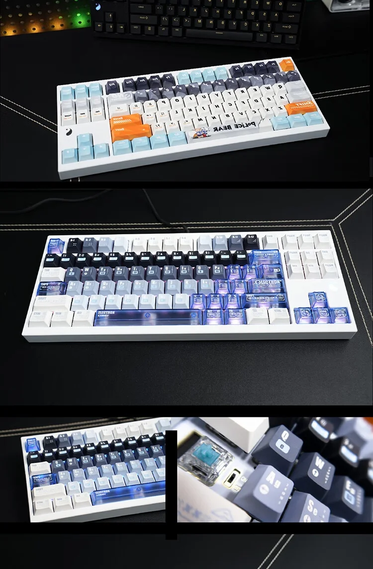 Metaplanda-Teclado mecánico inalámbrico Pd87m para juegos, 3 modos, Rgb, Junta de Intercambio en caliente, Oficina de juegos personalizada, todos los teclados de aluminio