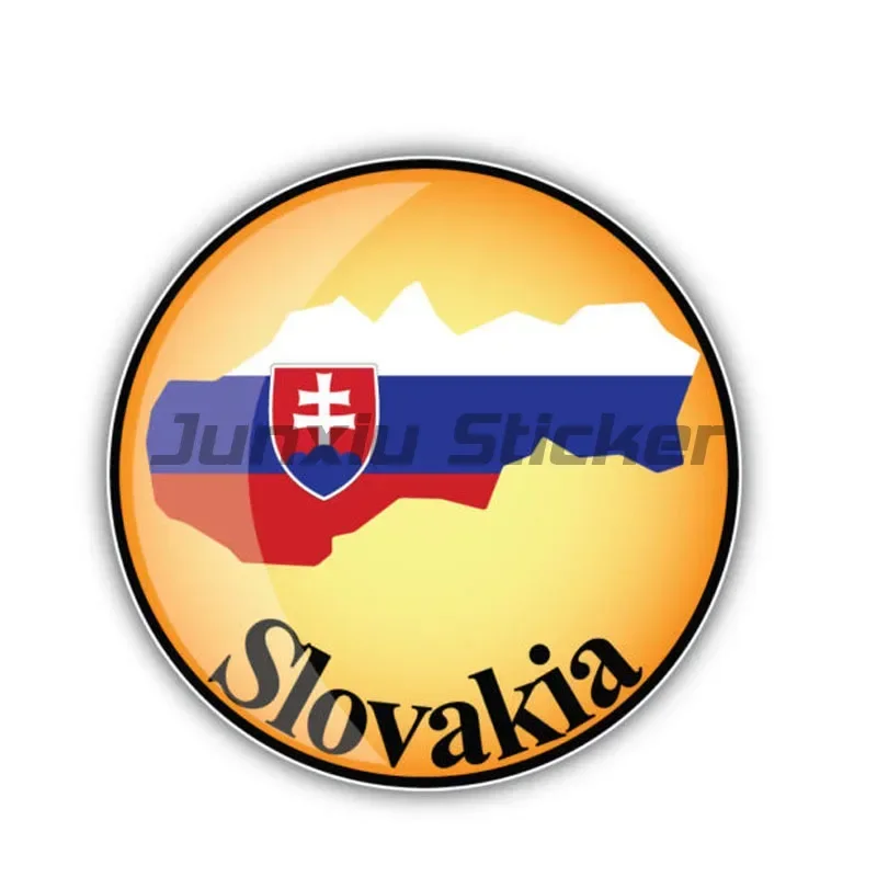

SK Slovakia National Flag Map National Car Stickers Moto Bumper Window Car Accessories Vinyl Self-adhesive Decals