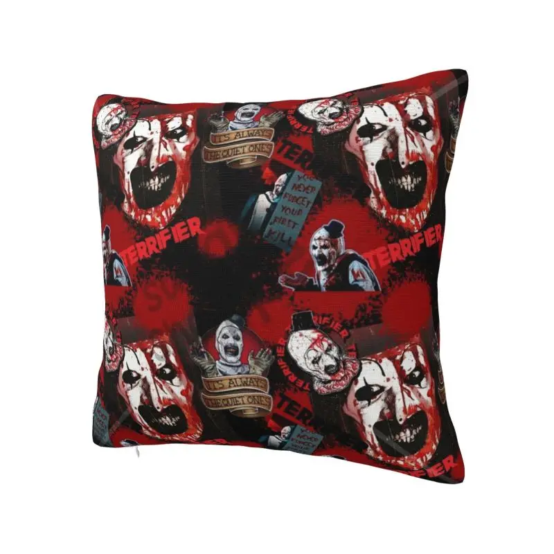 Custom T-Terrifiers Horror Movie Cushion Cover 3D Printing Square Throw Pillow Case for Sofa Pillowcase Home Decor