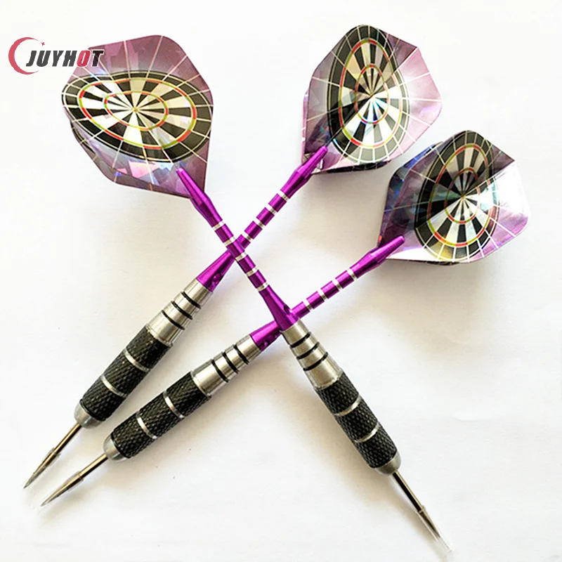3pcs/set Of Metal High-grade Stainless Iron Needle Darts 22g Competition Training Black Aluminum Rod Laser Wing Entertainment