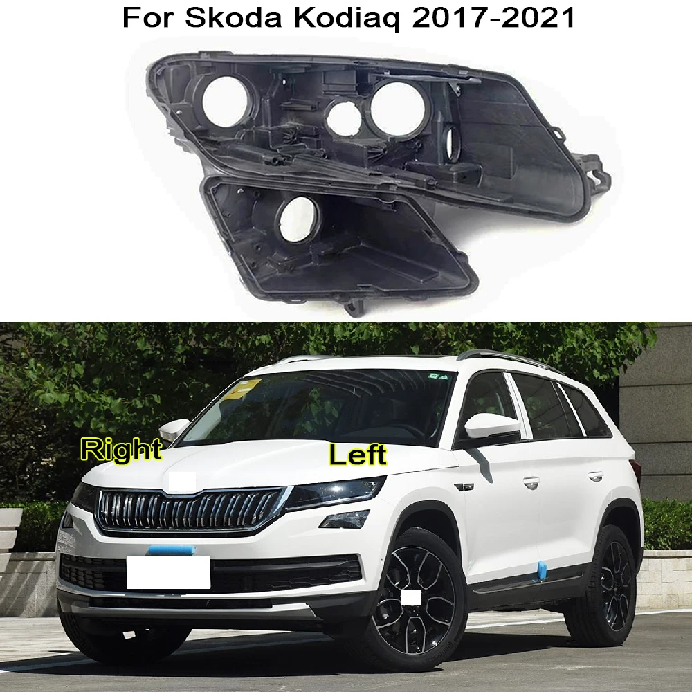 

For Skoda Kodiaq 2017-2021 Replacement Parts Fit Front Light Bottom Black Plastic Frame Headlight Base Bottom Shell