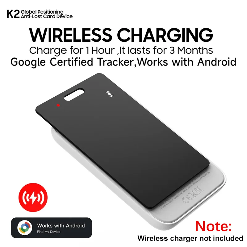 Wallet Anti-loss Card Location Tracking Smart Tag Android Work with Google Find My App Bluetooth Ultra-thin Card Wireless Charge