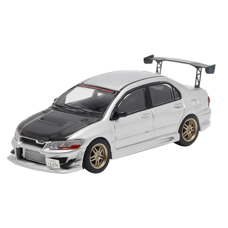 1:64 Lancer EVO VII 7e generatie, gegoten legering automodel, tieners om te spelen met, volwassen decoratie, verjaardagscadeau voor kinderen