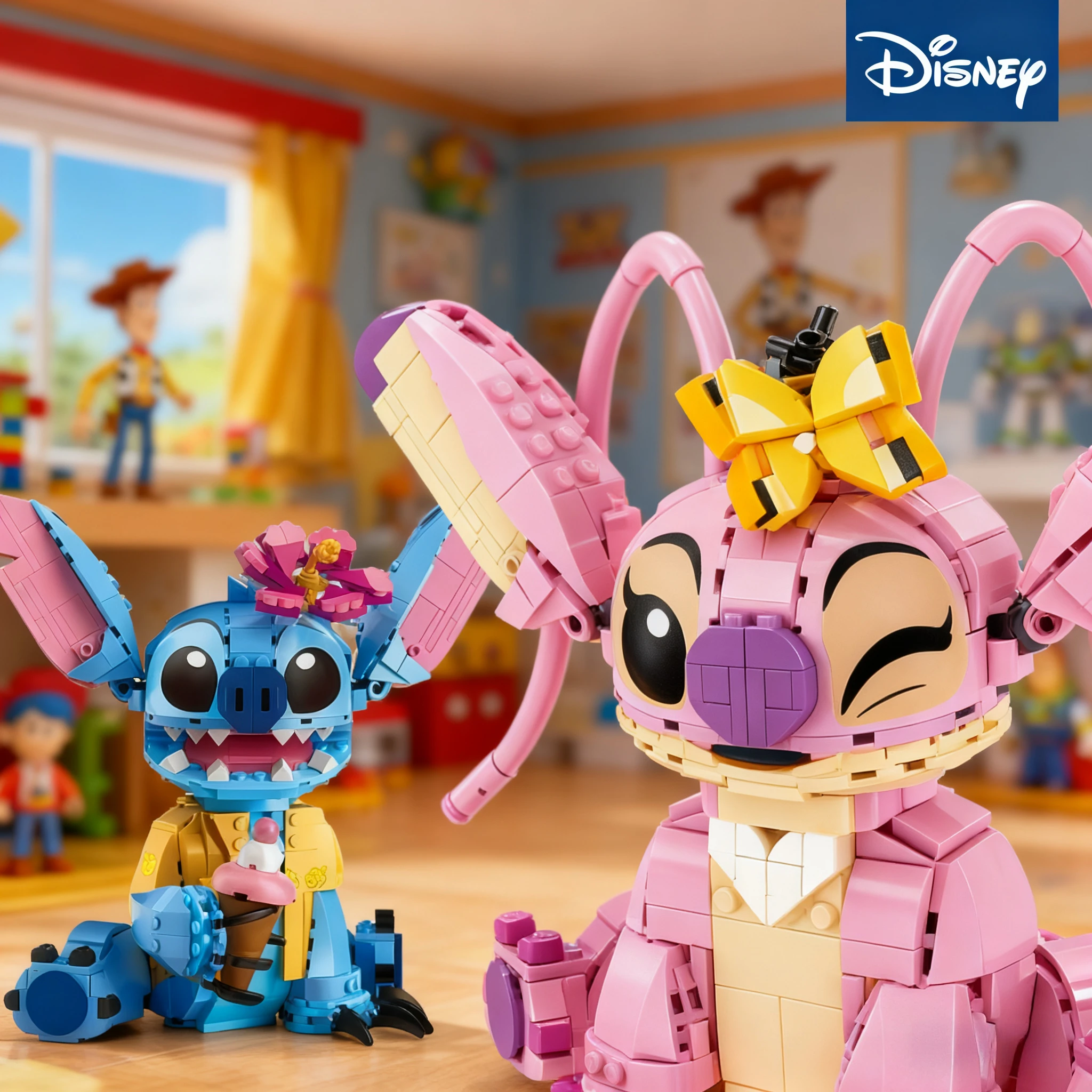 

2025 Disney Stitch & Angel Assembly Gift Set - Cute Character Toy Collectible for Boys and Girls