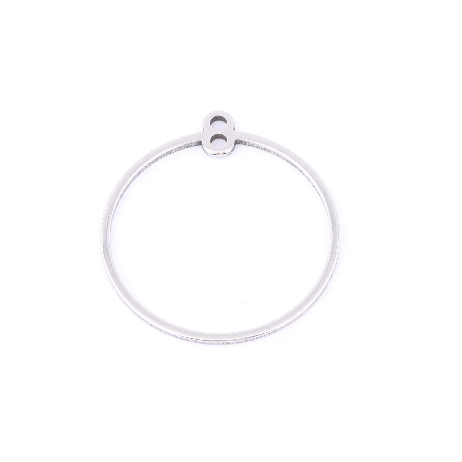 20 sztuk ze stali nierdzewnej 25mm Hoop Circle kolczyki złącza ustalenia Diy akcesoria do wyrobu biżuterii