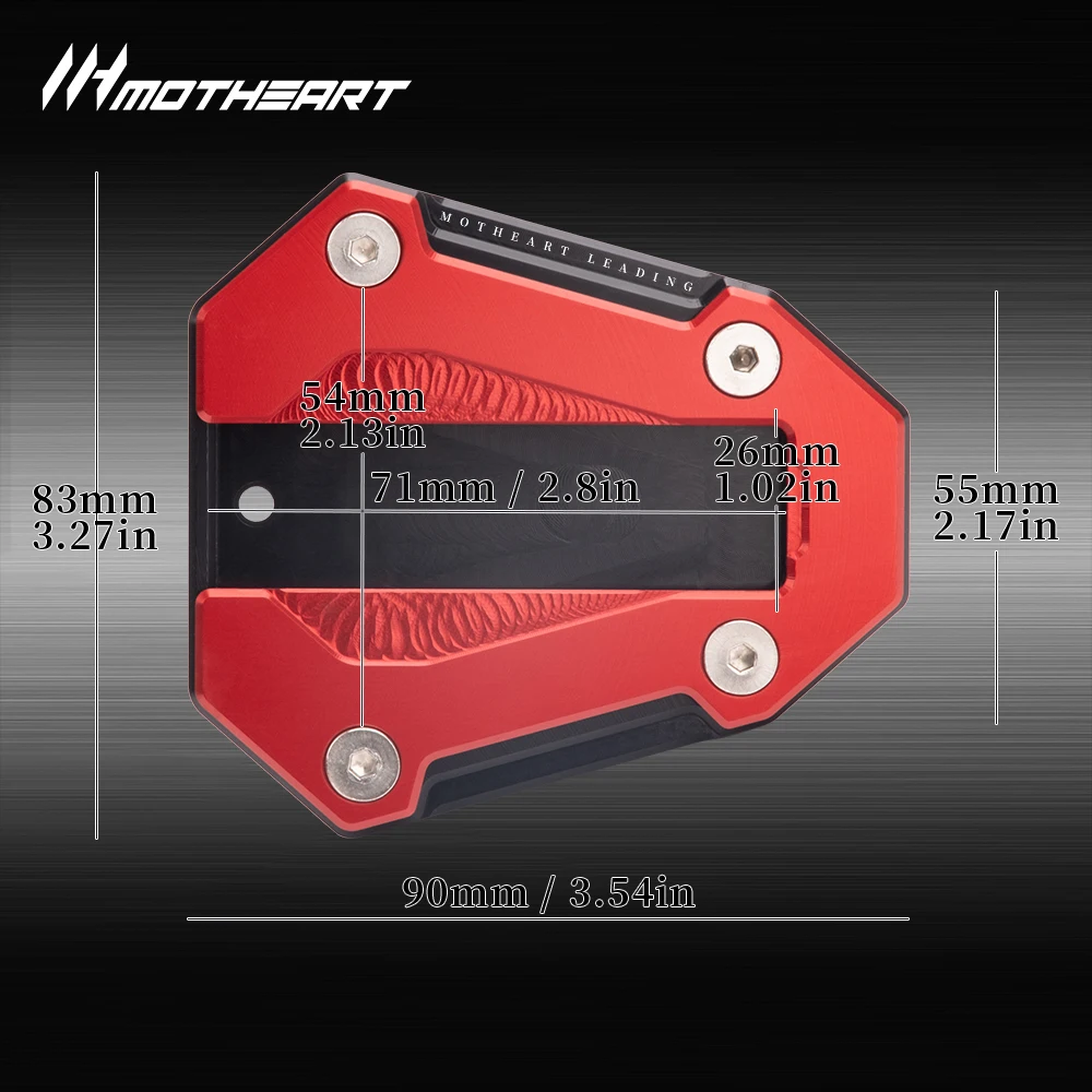 Motorcycle Side Stand Enlarger Pad For TRK 502 16‑19 502X 18‑23 Stable Support Outdoor Parking Tilt‑proof Modification Parts