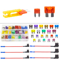 For Car Boat Truck SUV RV Car Fuses Assortment Kit & Add-a-Circuit Fuse Adapter Standard Mini Auto Portable Set Universal 306PCS