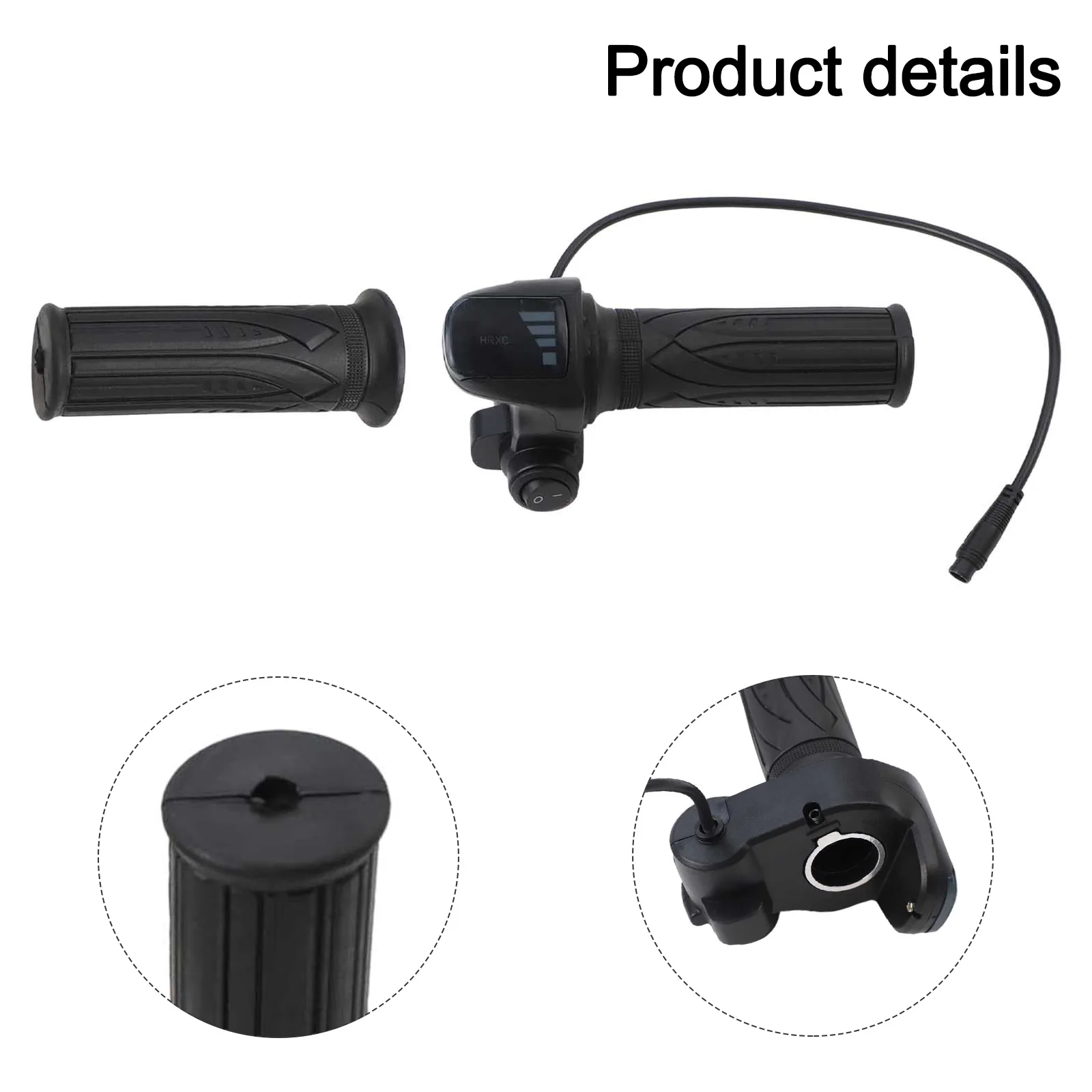

Connector Waterproof Interface Approx 30Cm Electric Scooter Throttle Handlebar With Display Lithium Battery Monitoring