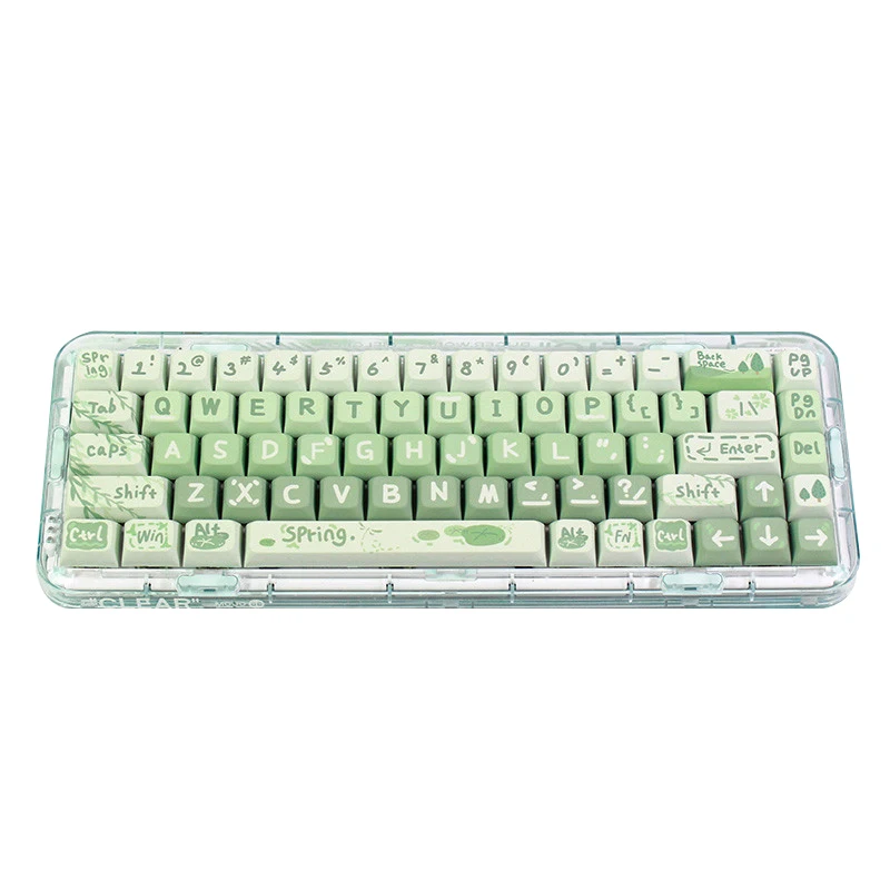 

Personalized PBT Spring Outing Keycaps Matcha Milk Green Gay Dreamer Creative Keycap XDA Light Green For Mechanical Keyboard