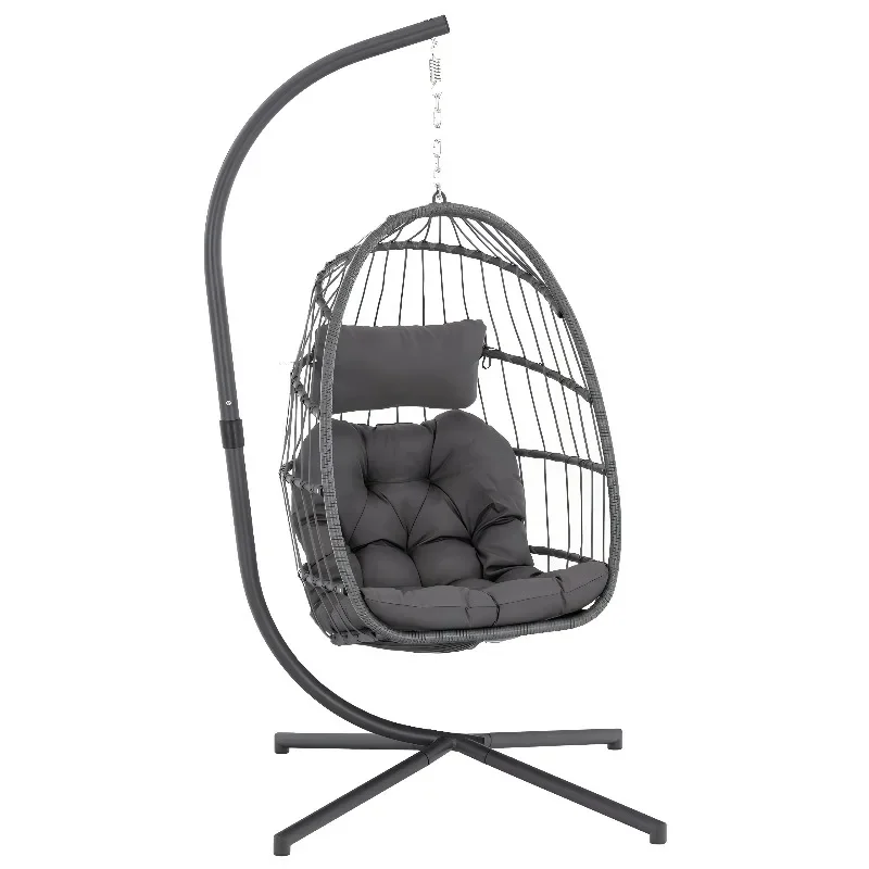 Outdoor Garden Balcony Furniture Modern Garden Swing Foldable Living Room Hammock Rattan Egg