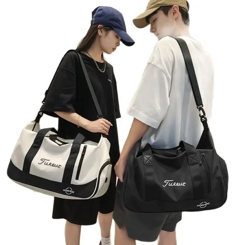 

New Couple Style Shoulder Bag 2024 High Quality Golf Bag Independent Shoe Bag Men's Casual Sports Bag Fashion Women Fitness Bag