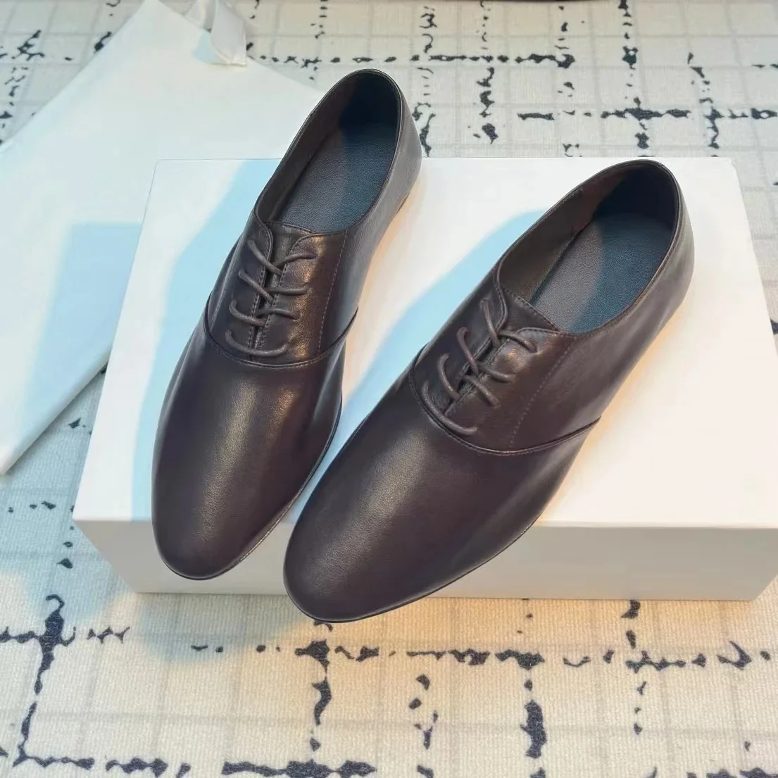 

2025 New Arrival Spring Handmade Genuine Leather Round-Toe Woman Loafers Mary Janes Zapatos De MujerBallet Dance Shoes Mules