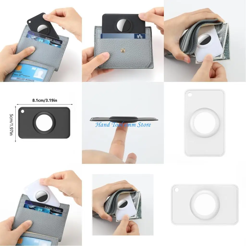 

H37F Thin Card Size Holder Trackers Cover Locator Holders Card Case for Bag