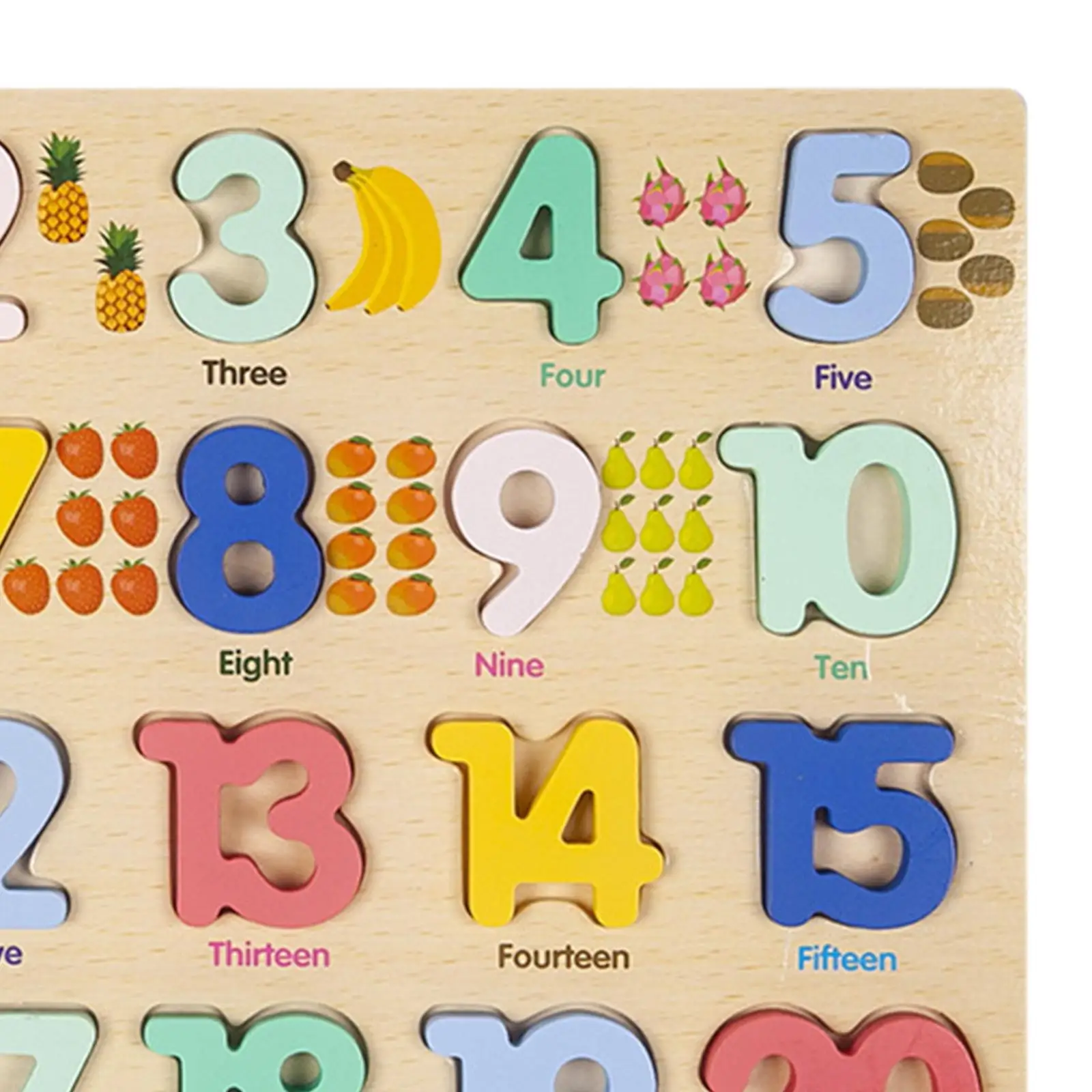 Wood Pegged Puzzle Board Educational Toy Bright Color Children's Alphabet Puzzle