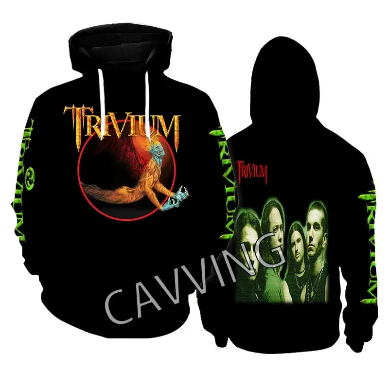 New Fashion Printed Trivium Band  Metal Rock Aesthetic Hoodies Sweatshirt Gothic Top Harajuku Cotton Unisex Clothing  CC3