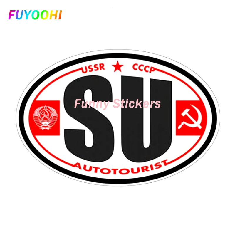 

FUYOOHI Play Stickers Creativity Stiker Perekat Diri SU (USSR) Auto Truck Rv Hunting Camp Window ПВХ наклейка Автомобильная наклейка Графика
