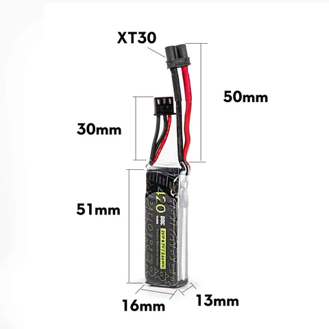 2 комплекта аккумулятора FLYWOO Flylens 75/85 Dedicated Explorer 2S  XT30