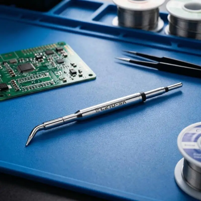 

Silver C210 Sereis Soldering Iron Tips C210-TS/TI/SK Replace Tip Universal Compatible T210 Soldering Station Welding Tools