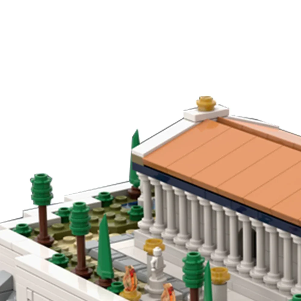 Grécia acrópole de atenas moc blocos de construção conjunto parthenons palácio castelo torre arquitetura tijolos brinquedo para crianças presente