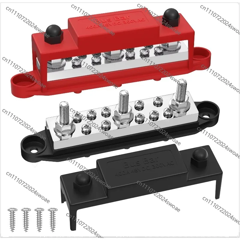 48V DC Battery Terminal Bus 400A Power Distribution Copper M8 Stud Screw Connection for Battery Solar Applications