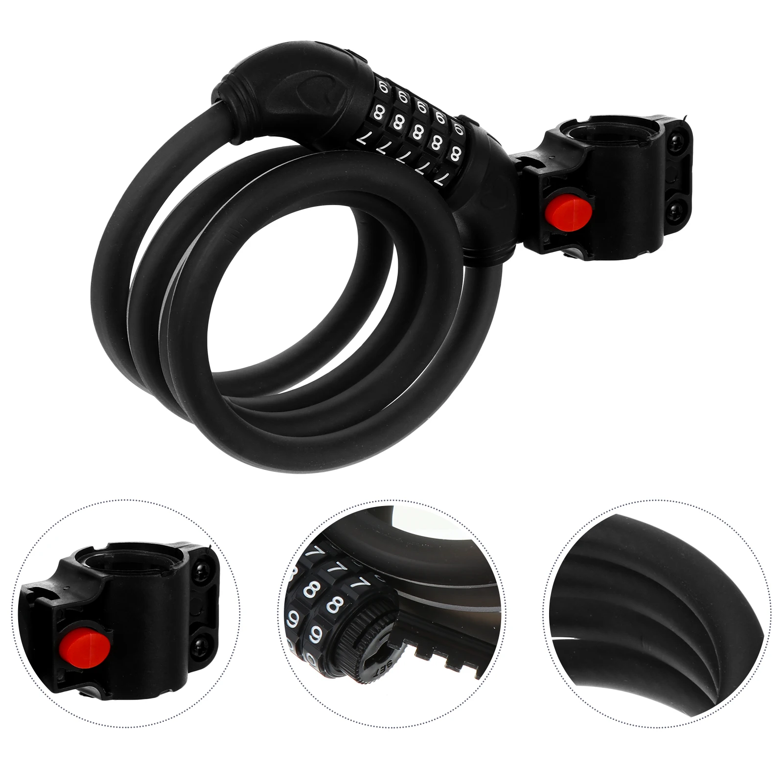 

Bicycle Combination Cable 120cm Stretchable Reflective Coating Anti Scratch Lightweight Bike Security MotorcycleHelmet Lock Road