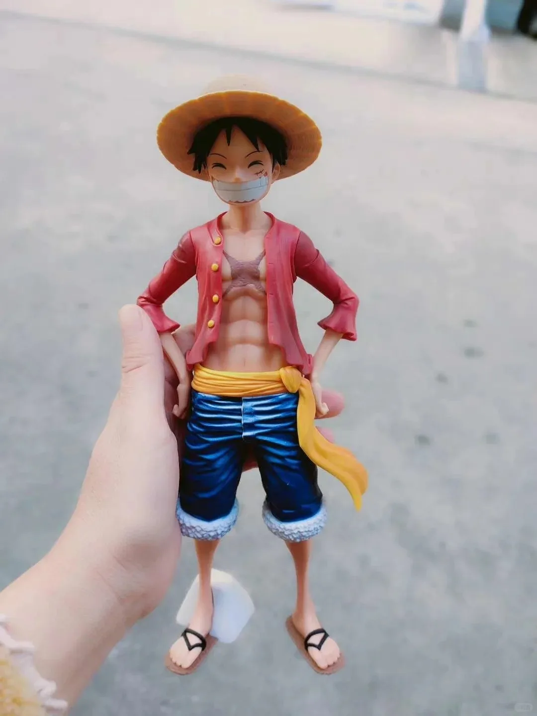 28CM One Piece Anime-Figur Monkey D. Luffy mit Drei Wechselgesichtern Actionfigur PVC-Modell Sammlerstück Spielzeug Geschenk für Kinder – Detail 8