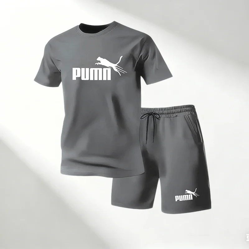 Hot Sale 2026 Men's T-Shirts Sets O-Neck Short Sleeve+Sports Shorts Quick Dry Casual Street Fashion Home Outdoor Running 2 Piece view 5
