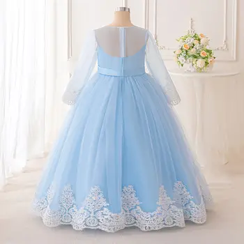 8 best sales Vestido de baile azul celeste para meninas - №2