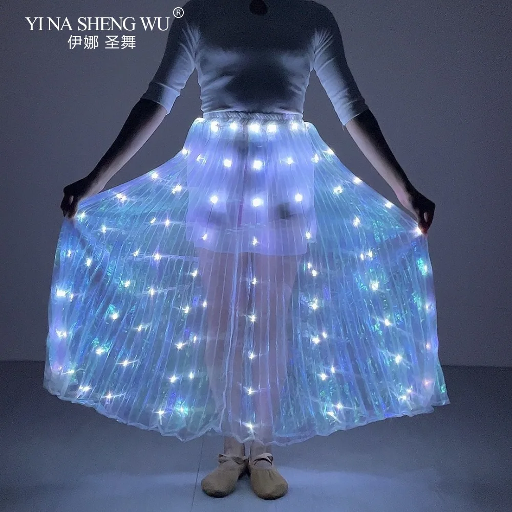 LED Buikdans Rok voor Volwassenen Prestatie Props 7-kleuren Dancewear Party Stage Kostuums Nachtclub Prestaties Accessoires