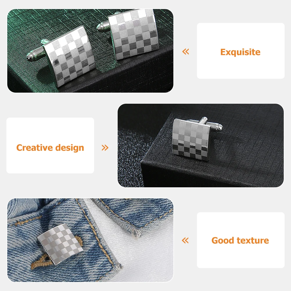 

Crystal Square Bridegroom Tuxedo Shirt Alloy French Shirts Jewelry Gift