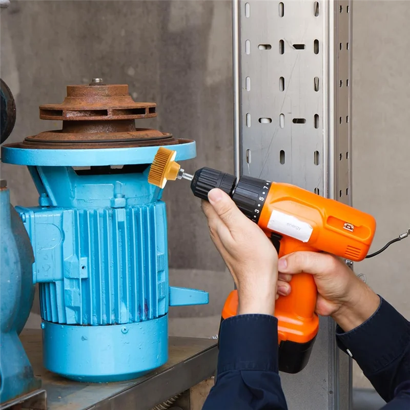 

A58Z 12Pcs 2 Inch Brush Disc Grit Abrasive Brush Discs With 1/4 Inch Handle Attachment Metal Washer Coating Removal Discs