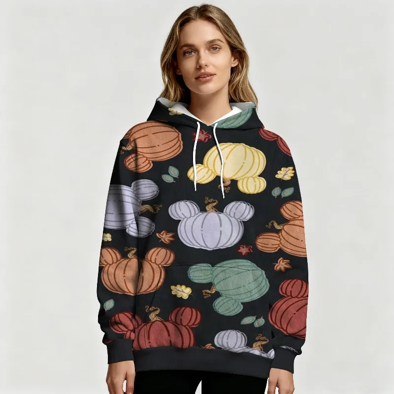 سترة نسائية بقلنسوة مطبوعة بالكامل من Disney Toy Story للخريف والشتاء، بلوفر كاجوال بنمط شخصيات كرتونية للسيدات العصريات