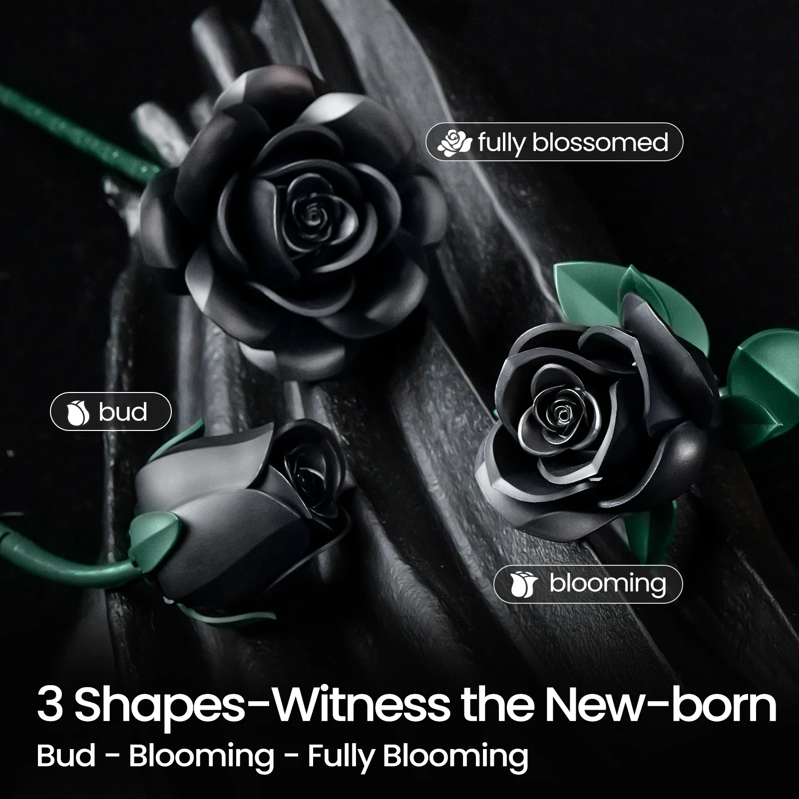 SupreOwls Rosen-Blumen-Bouquet-Bauset, botanisches, dunkles, gotisches Dekor, Heimdekoration, Füllmaterial für Körbe, Spielzeug für Erwachsene, Geburtstagsgeschenke für Mütter – Detail 7