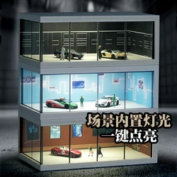 Collector 1:64 Car Model Storage Display Box Small Garage Scene Acrylic Car Showroom Parking Lot Kids Toys Boys