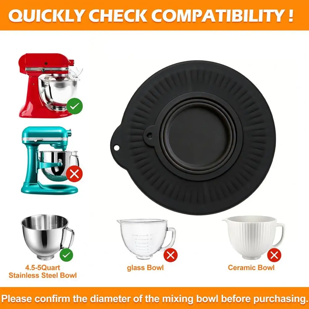 Durable Locking Splash Cover Silicone Splash Proof Cover with Sturdy Locking Mechanism Heat-resistant Hand for Kitchenaid